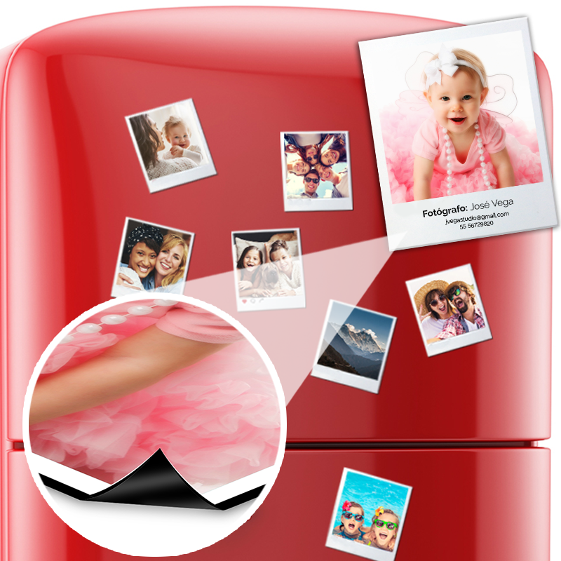 Foto imán estilo INSTAX square (6pzs)